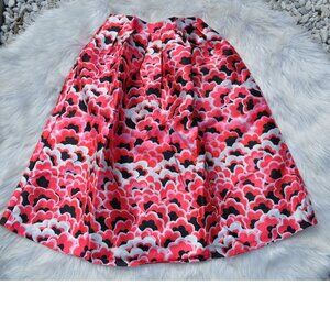 Skirt Fashion Pleated A-Line Female Print All-Match swing skirt Large